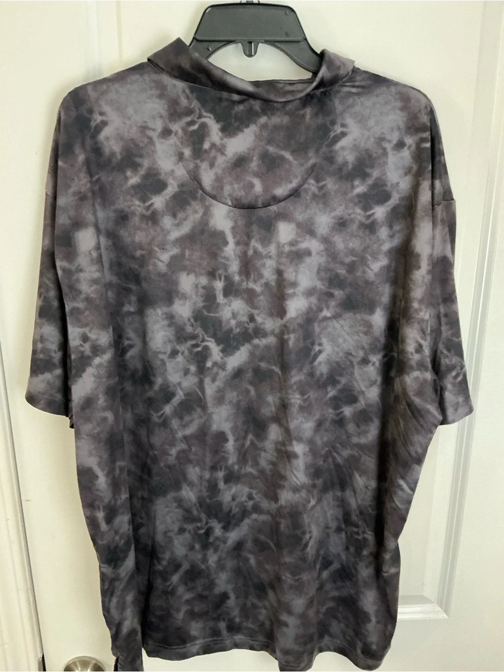 Ben Hogan Performance Mens 2XL Golf Polo Shirt Black Grey Tie Dye Cloud Stretch